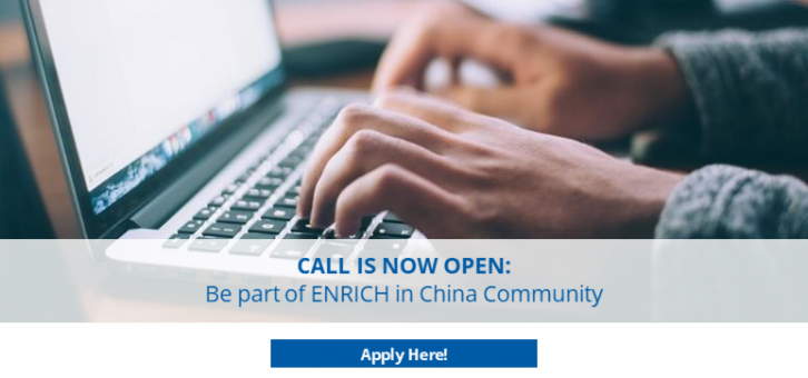 CALL IS NOW OPEN: BE PART OF ENRICH IN CHINA COMMUNITY