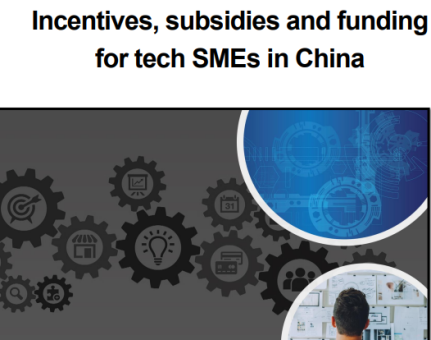 Webinar: Incentives, subsidies and funding for tech SMEs in China